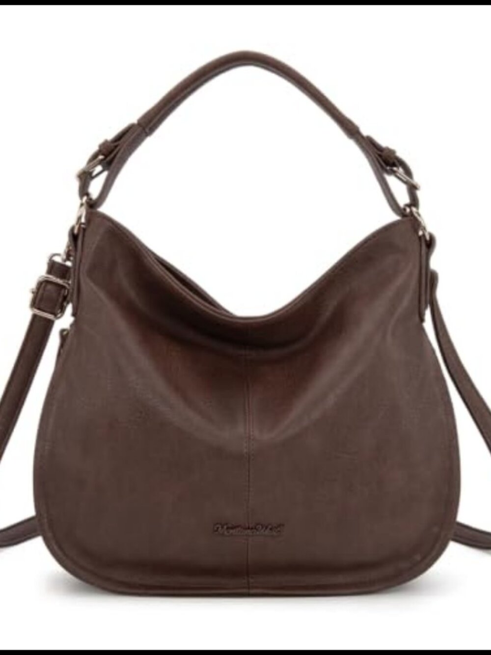 Vegan Leather Hobo Shoulder Bag Expandable Crossbody Purse